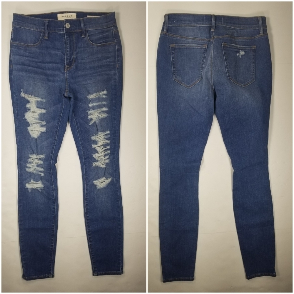 Pacsun Distressed Skinny Jeans Sz 26